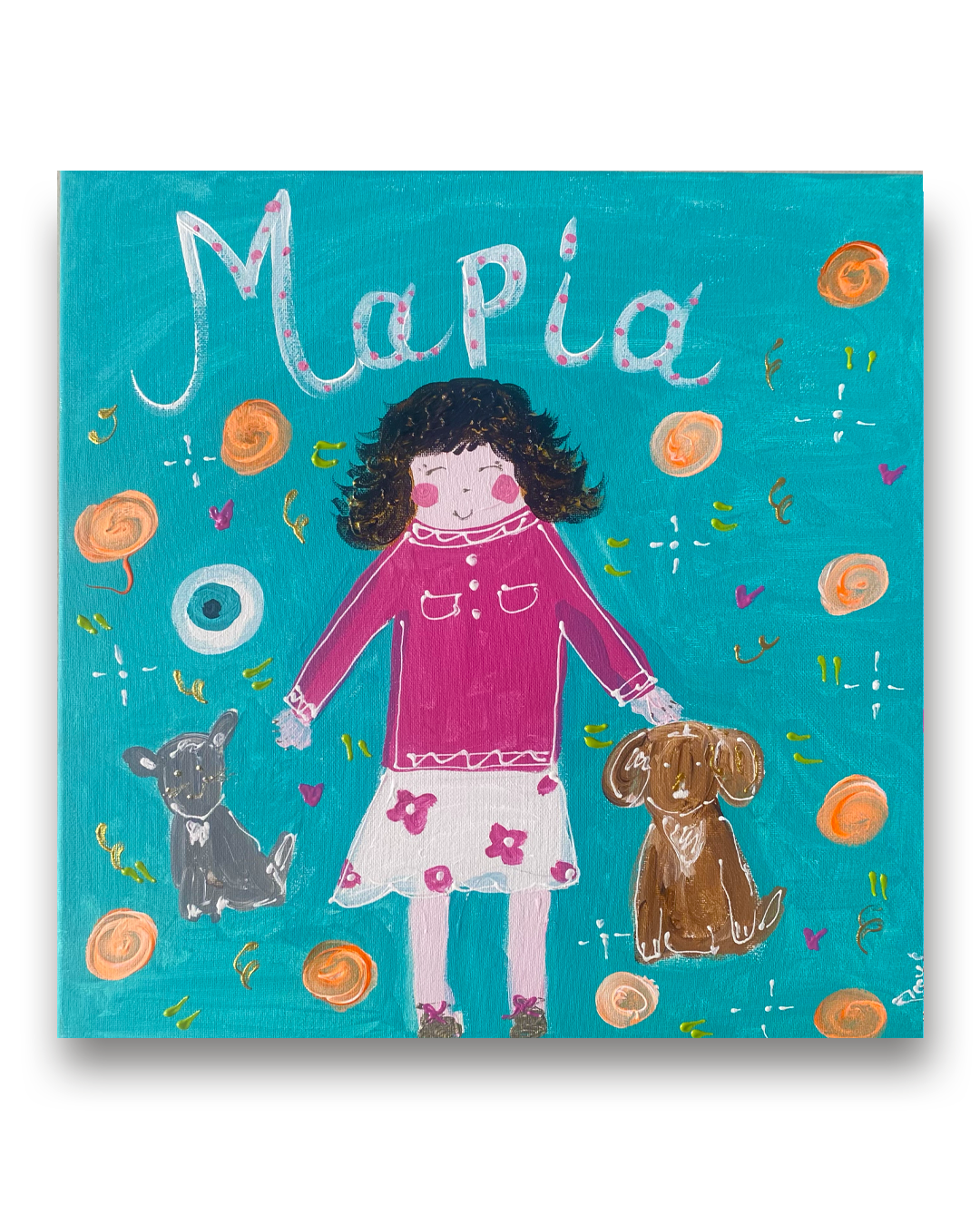 Girl with Dogs Kadraki by Pouc