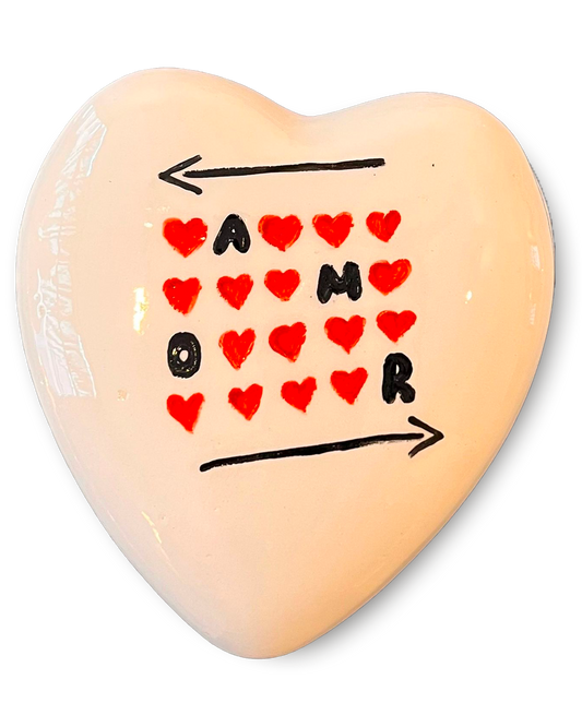 "Amor" Ceramic Heart Box