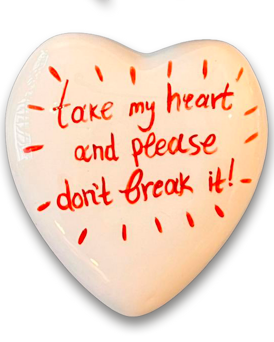 "Take My Heart" Ceramic Heart Box